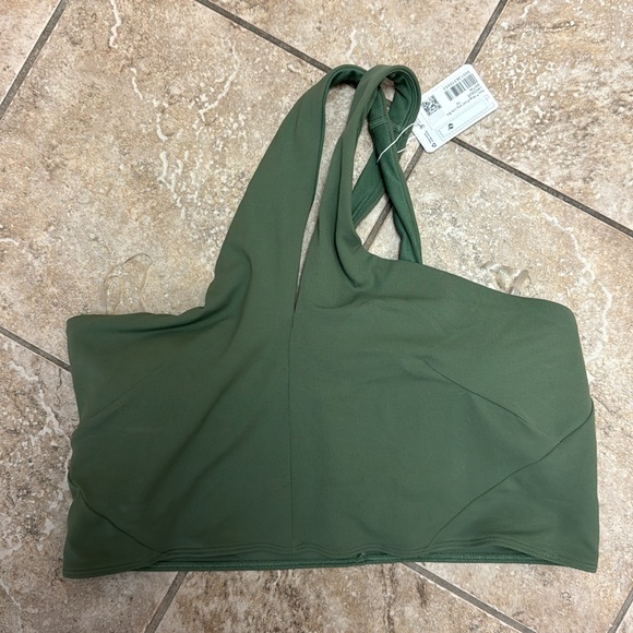 NWT Lululemon Nulu wrap-front long line sports bra cross cross straps green 14 - Picture 4 of 11